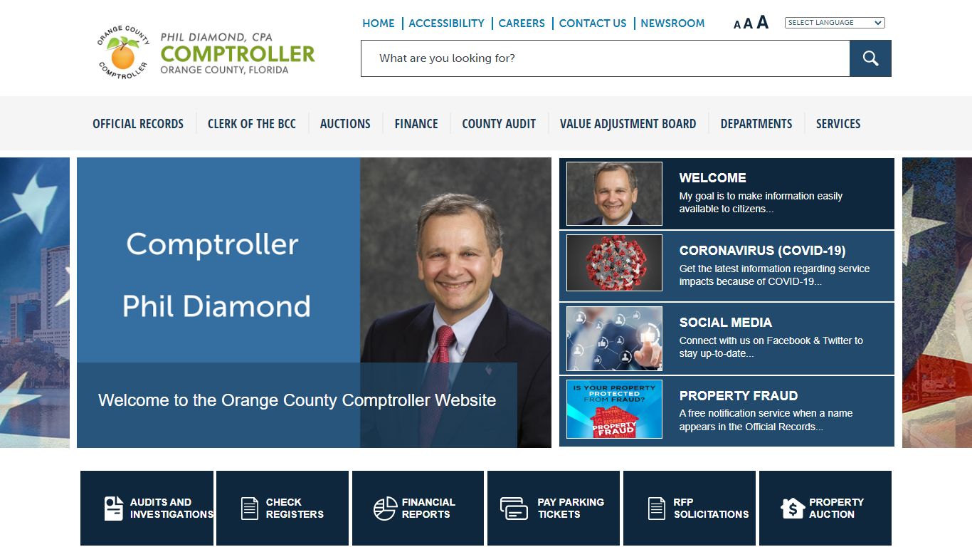 Public Records - Phil Diamond - Orange County Comptroller - occompt.com